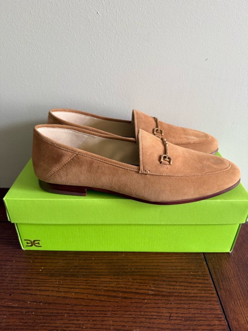 Sam Edelman Tan Suede Horsebit Loafers - Picture 2 of 8